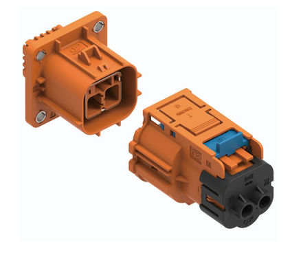 Conector Elétrico de Alta Tensão Neopower de 2 Pinos 40A 1000V com HVIL, Poka-Yoke e Blindagem 360°