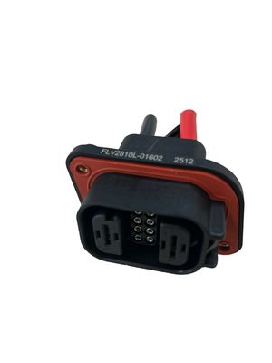 FLV2+8 Conector híbrido de alta tensão 80A 600VAC ABS preto para veículos industriais