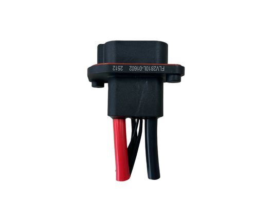 FLV2+8 Conector híbrido de alta tensão 80A 600VAC ABS preto para veículos industriais