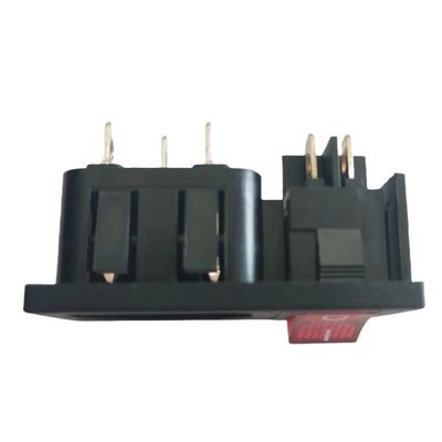 15A 250V Panel Mount IEC C14 Socket de entrada com interruptor Rocker de forma de barco