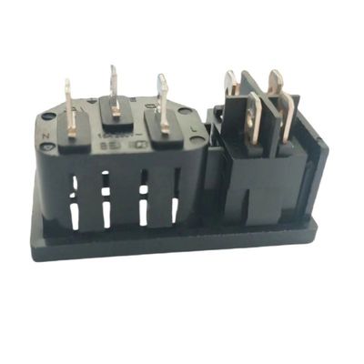 15A 250V Panel Mount IEC C14 Socket de entrada com interruptor Rocker de forma de barco