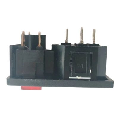 15A 250V Panel Mount IEC C14 Socket de entrada com interruptor Rocker de forma de barco