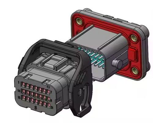 Neopower 32-Pin híbrido IP67 EV Power & Signal Connector (6x13A Power, 26x5A Signal)