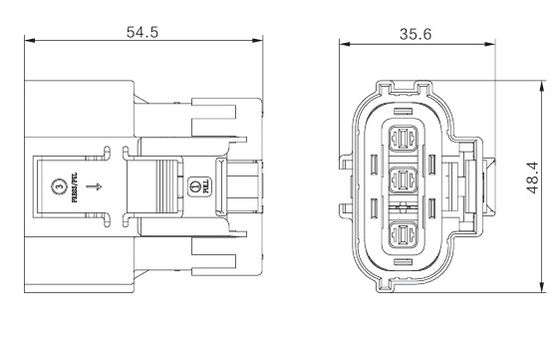 Neopower Secure-Lock 3 Pin Automotive Power & Signal Connector, 800V/16A, impermeável IP67, HVIL
