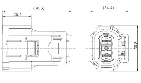 Neopower Conector Elétrico de Alto Desempenho de 2 pines 1000V 40A com HVIL, Poka-Yoke e Proteção de 360°