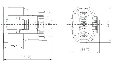 Neopower Conector elétrico de 3 pines de alto desempenho para OBC e BDU, 1000V 40A, IP67