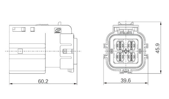 Conector de alta tensão de 4 pines Neopower 40A 1000V para aplicações industriais e de veículos elétricos